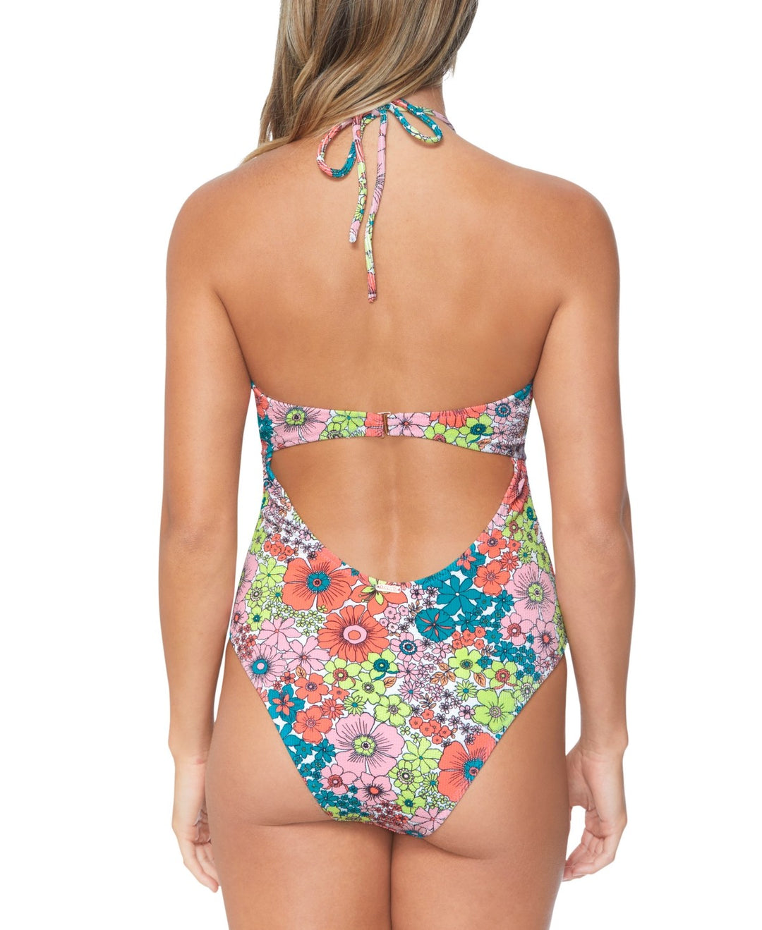 Raisins Juniors' Paradise Printed Cut-Out One-Piece Swimsuit