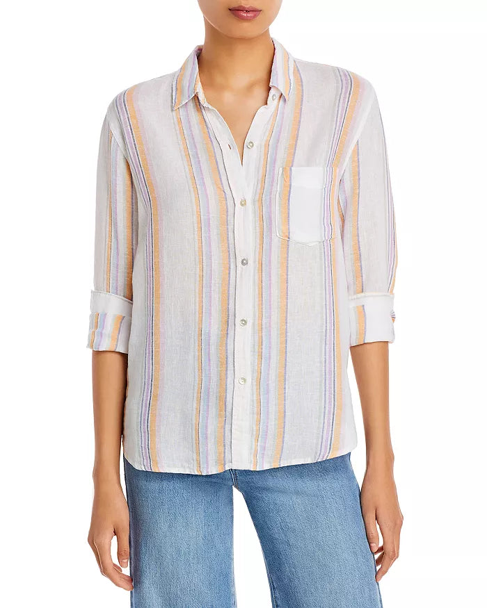 Rails Charli Stripe Linen-Blend Button-Up Shirt