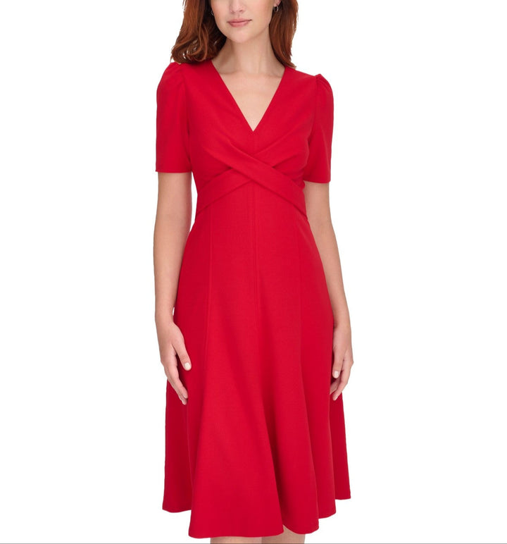 Tommy Hilfiger Crisscross Fit & Flare Dress