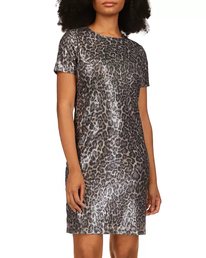 MICHAEL Michael Kors Sequin Cheetah T Shirt Dress