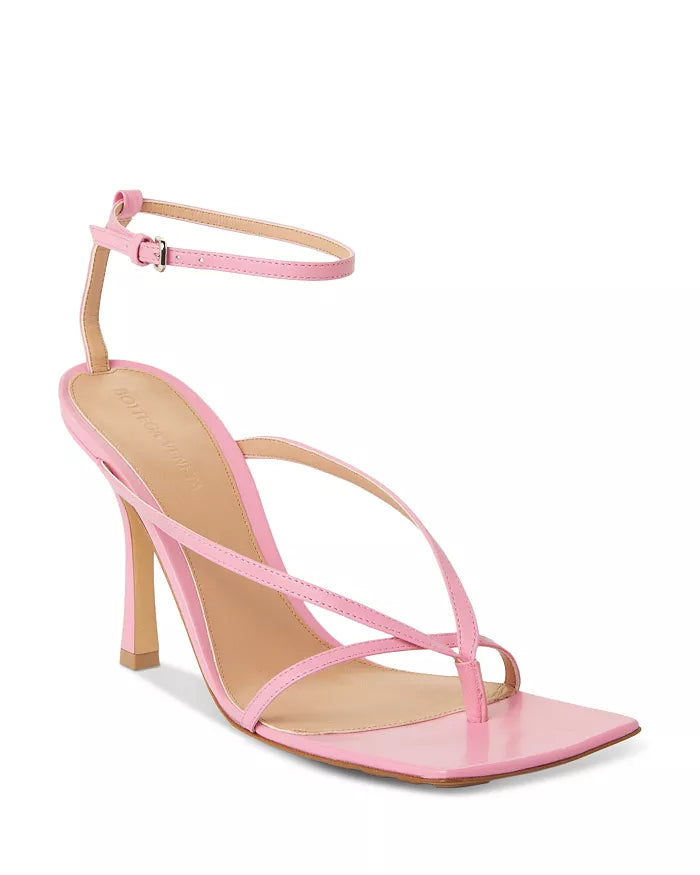 Bottega Veneta Square-Toe High-Heel Sandals