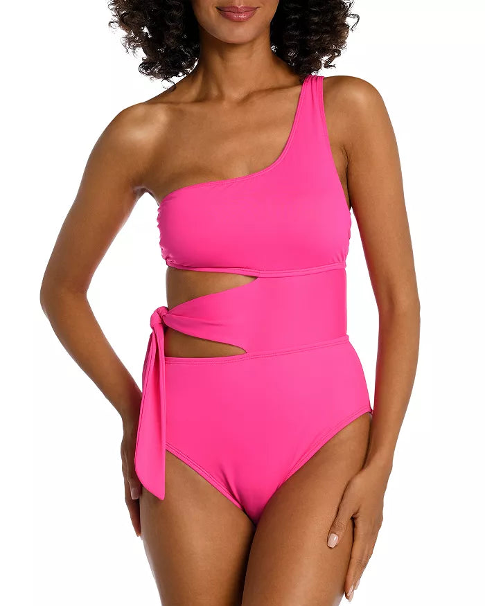 La Blanca Mio One Shoulder Cutout One Piece Swimsuit
