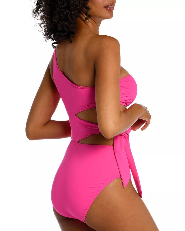 La Blanca Mio One Shoulder Cutout One Piece Swimsuit