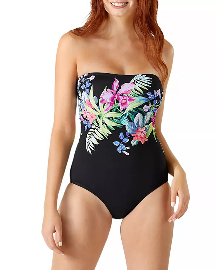 Tommy Bahama Coastal Gardens Bandeau One Piece Swimsuit