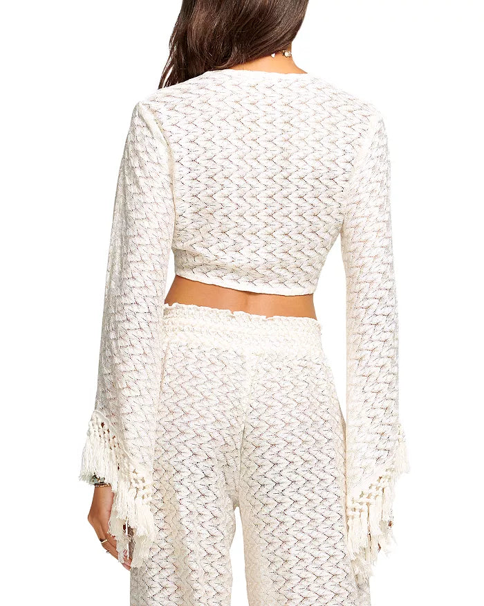 Ramy Brook Elvira Lace Bell Sleeve Cover-Up Top