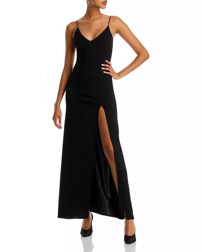 AQUA V-Neck Maxi Dress