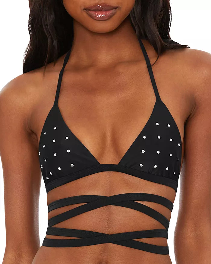 Beach Riot Winnie Rhinestone Embellished Bikini Top