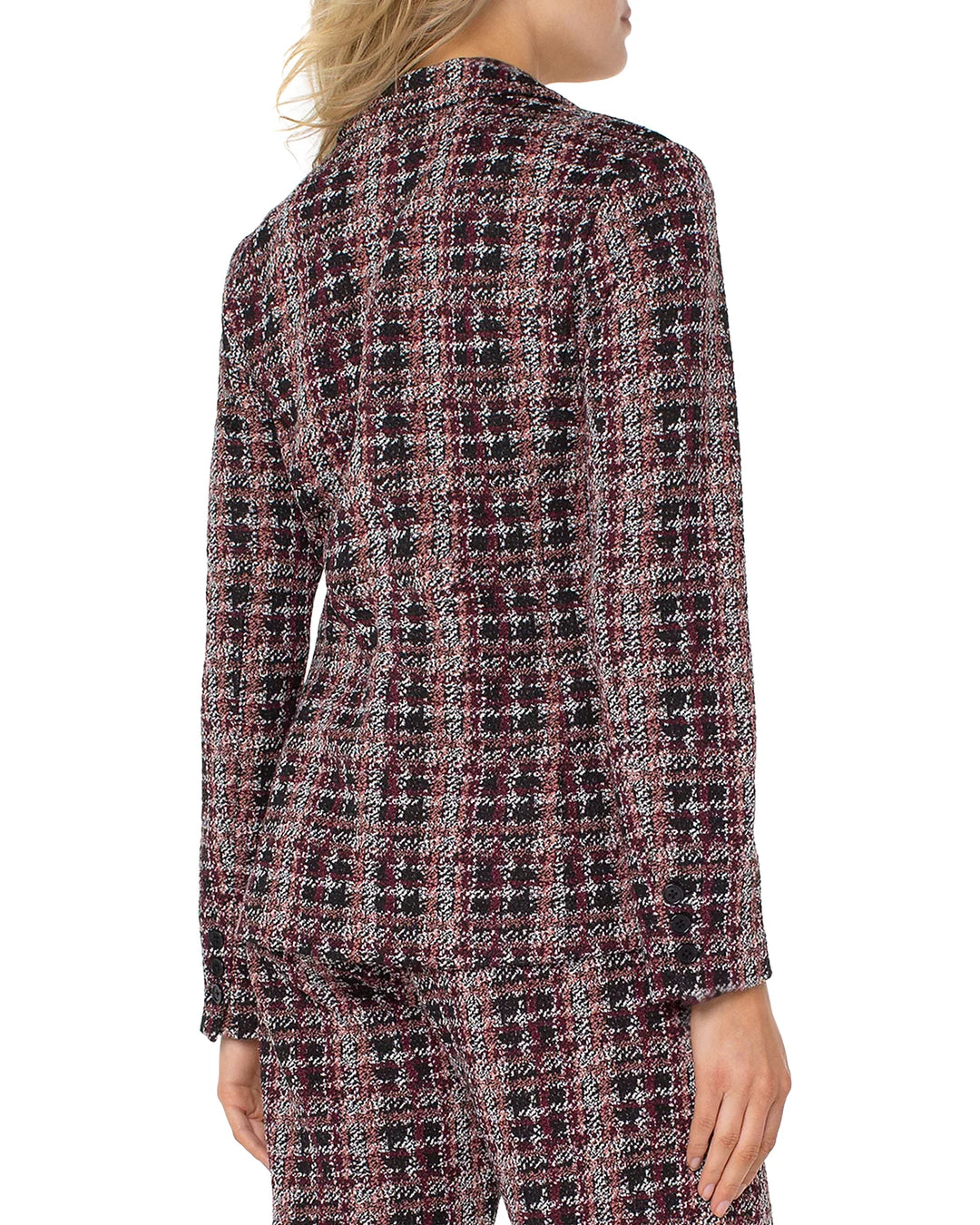 Liverpool Los Angeles Plaid Bouclé Blazer