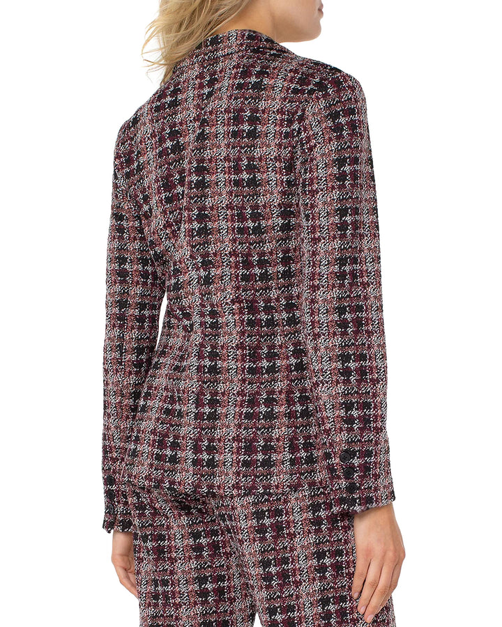 Liverpool Los Angeles Plaid Bouclé Blazer