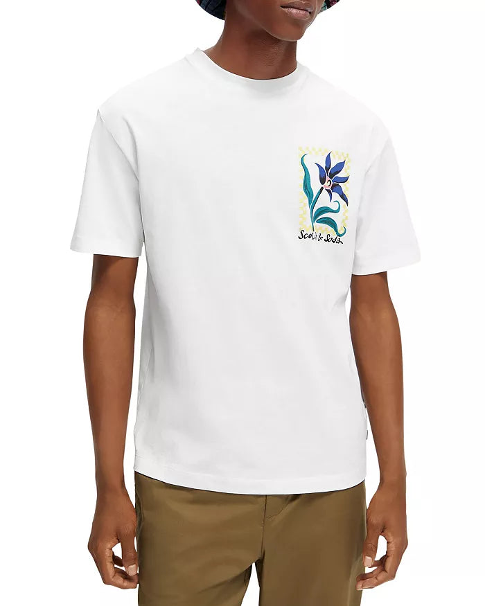 Scotch & Soda MEN Flower Artwork T-Shirt