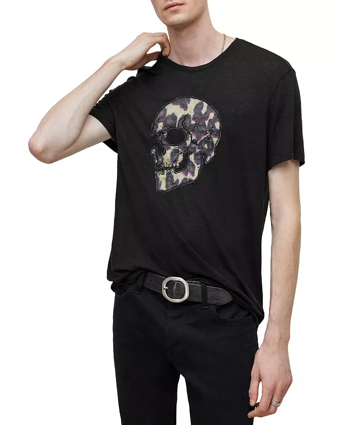 John Varvatos MEN Cheetah Skull Tee