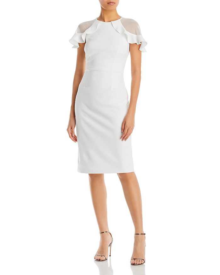 Eliza J Ruffle Sleeve Cocktail Dress