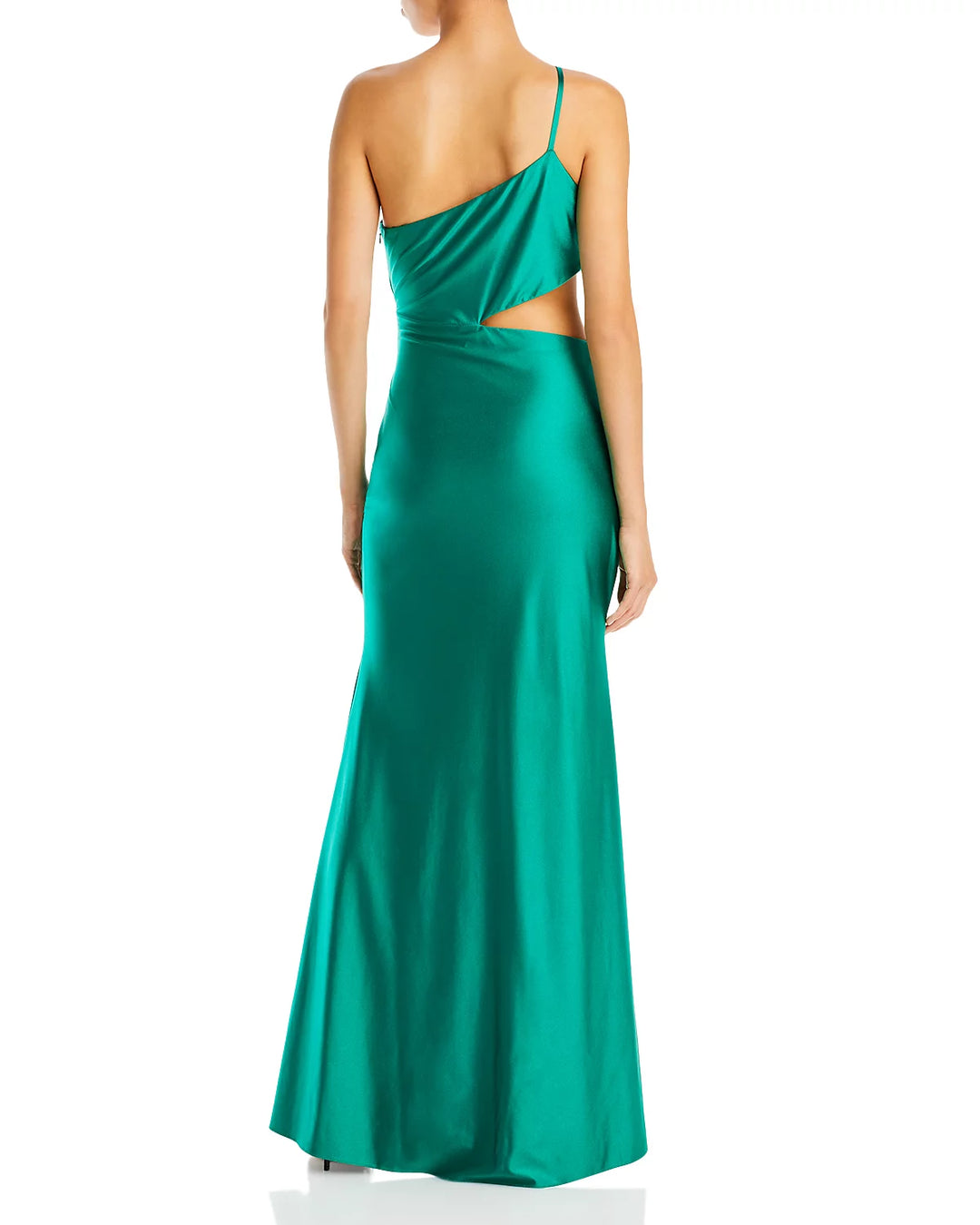 AQUA One Shoulder Cutout Maxi Dress