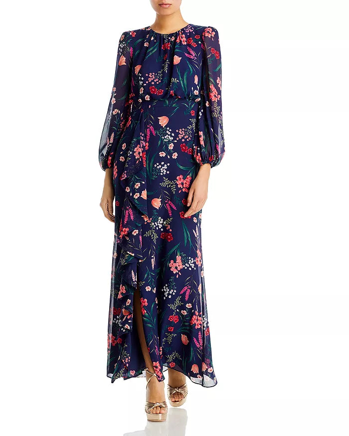 Eliza J Cascading Ruffle Maxi Dress