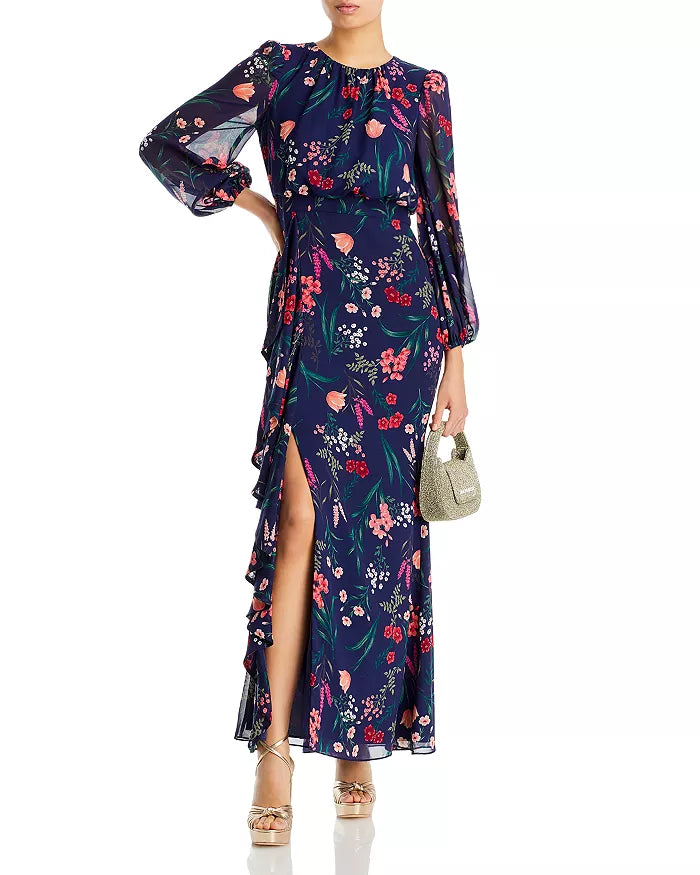 Eliza J Cascading Ruffle Maxi Dress