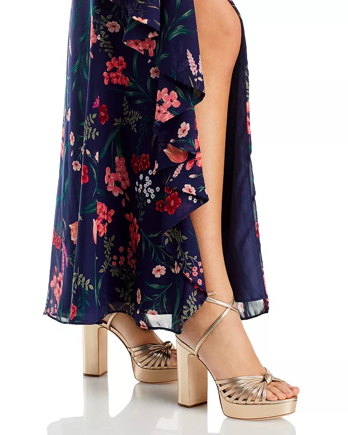 Eliza J Cascading Ruffle Maxi Dress