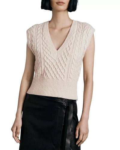 rag & bone Elizabeth Cable Knit Sweater Vest