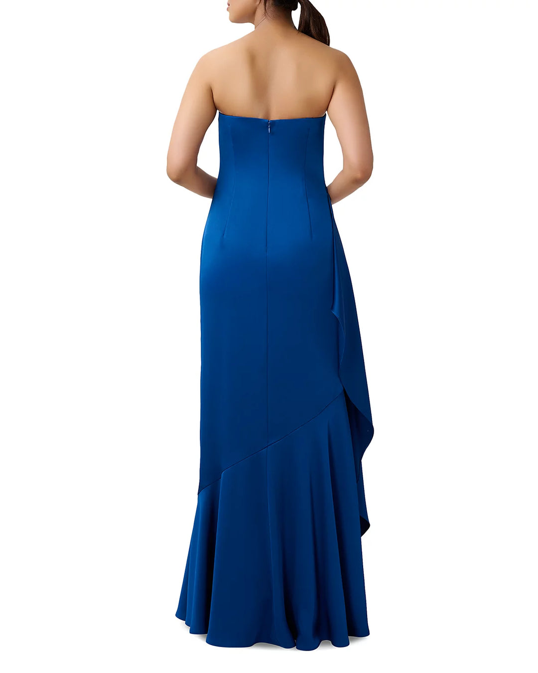 Aidan Mattox Strapless Ruffle Trim Gown