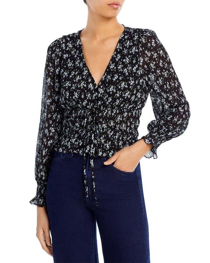 Lucy Paris Printed Blouson Sleeve Top