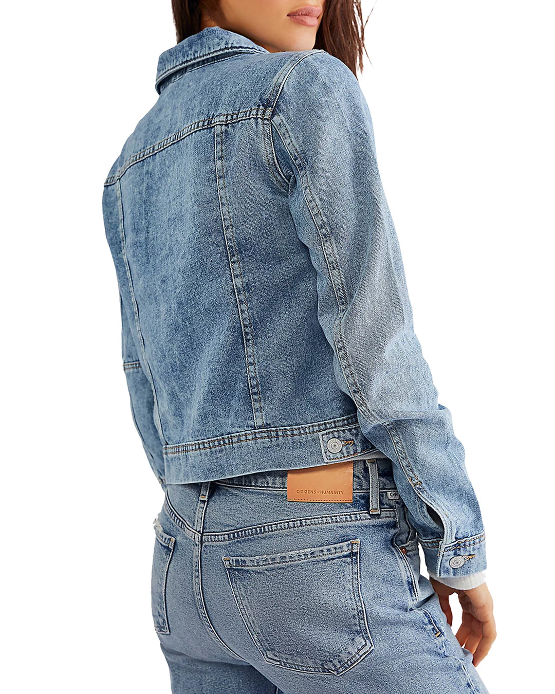 Free People Cotton Blend Rumors Denim Jacket