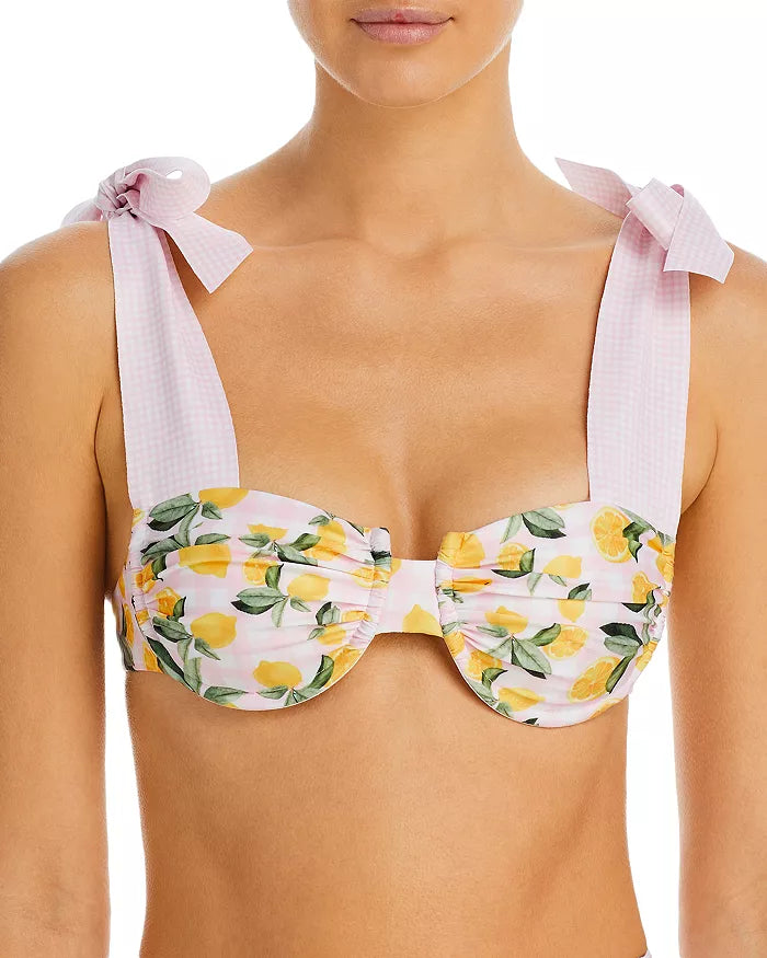 Capittana Lina Lemon Vichy Underwire Bikini Top