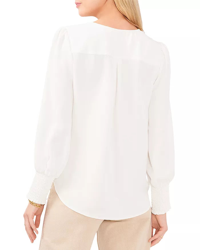 VINCE CAMUTO Surplice Blouson Sleeve Top