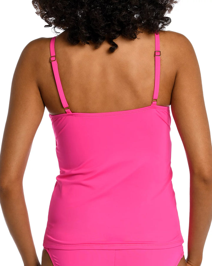 La Blanca Cutout High Neck Underwire Tankini