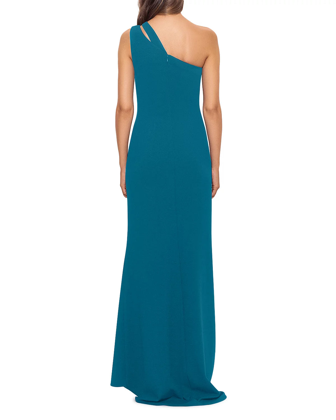 AQUA Cutout One Shoulder Gown