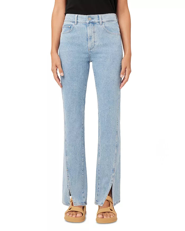 DL1961 Patti High Rise Straight Slit Hem Jeans