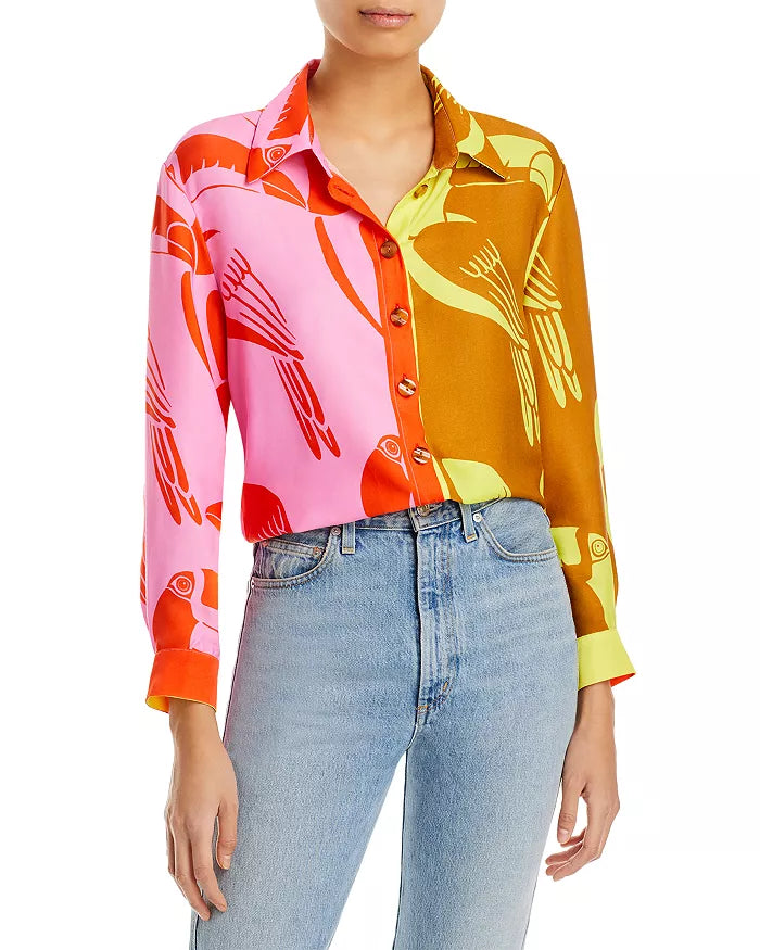 Farm Rio Mixed Rainbow Shirt