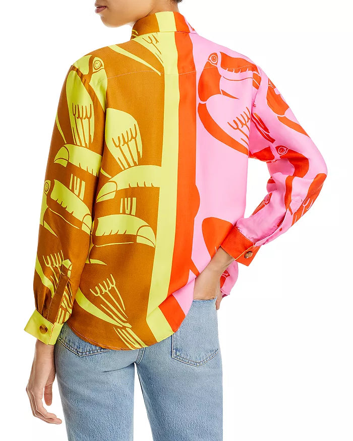 Farm Rio Mixed Rainbow Shirt