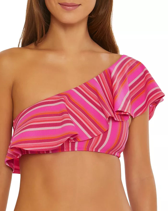 Trina Turk Marai Ruffle One Shoulder Bikini Top