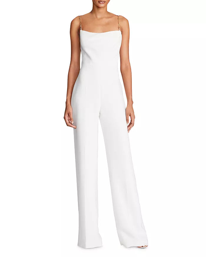 HALSTON Brea Scoop Neck Sleeveless Jumpsuit