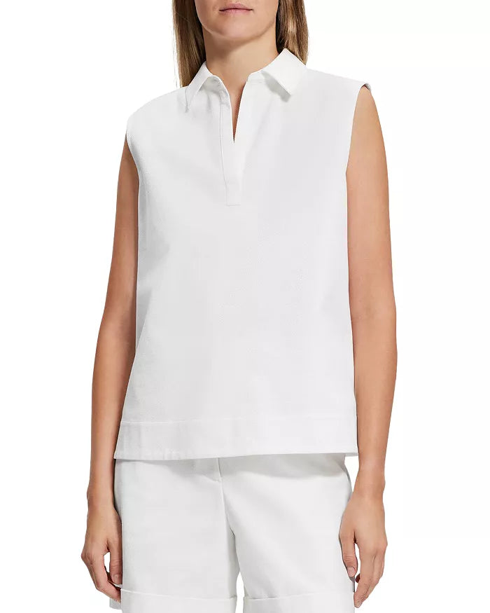 Theory Pique Sleeveless Polo