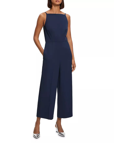 Theory Square Neck Sleeveless Cropped Jumpsuit