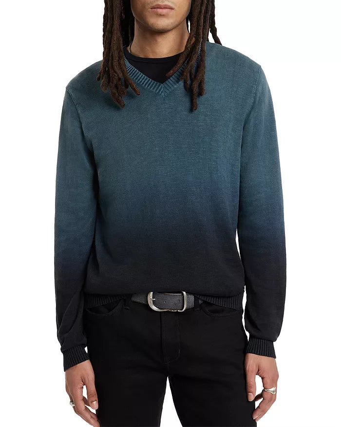 John Varvatos Kane Slub Dip Dye Sweater