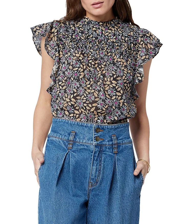 Joie Reut Ruffled Floral Blouse