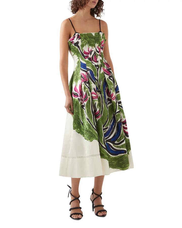 Aje Square Neck Midi Dress