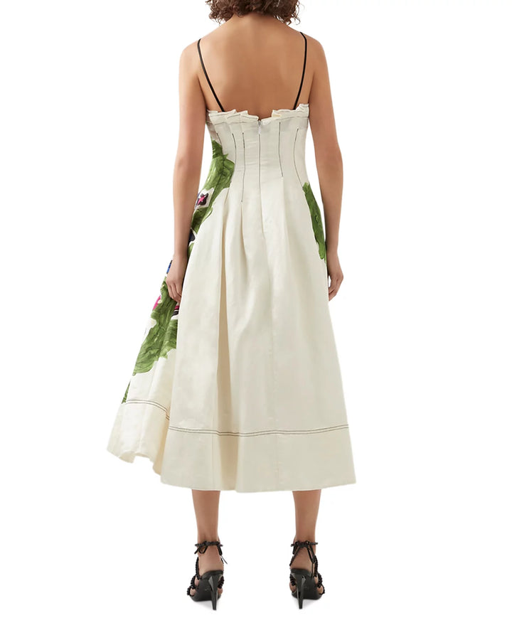 Aje Square Neck Midi Dress