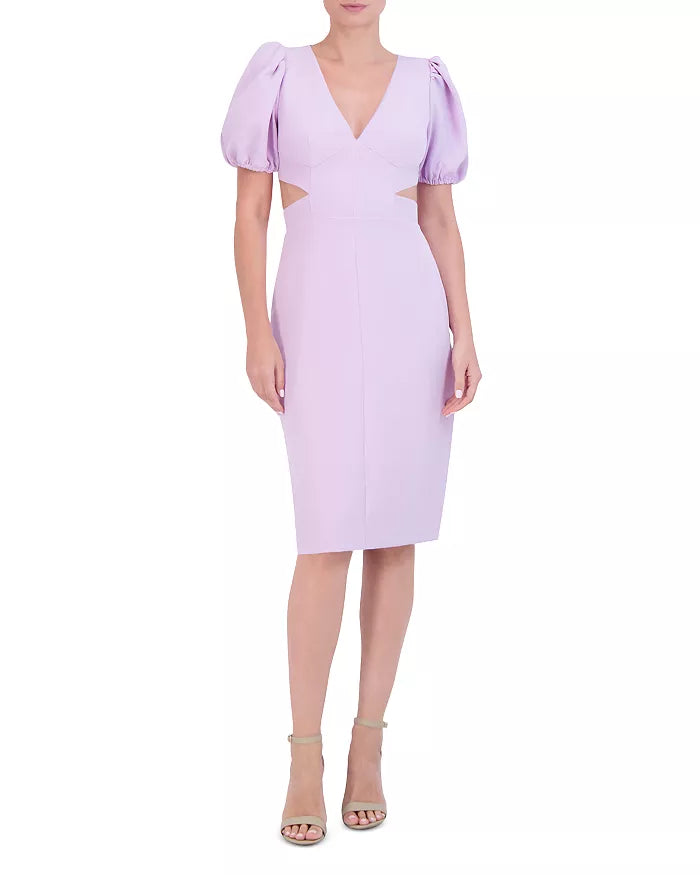 Laundry by Shelli Segal Puff Sleeve Cutout Sheath Dress