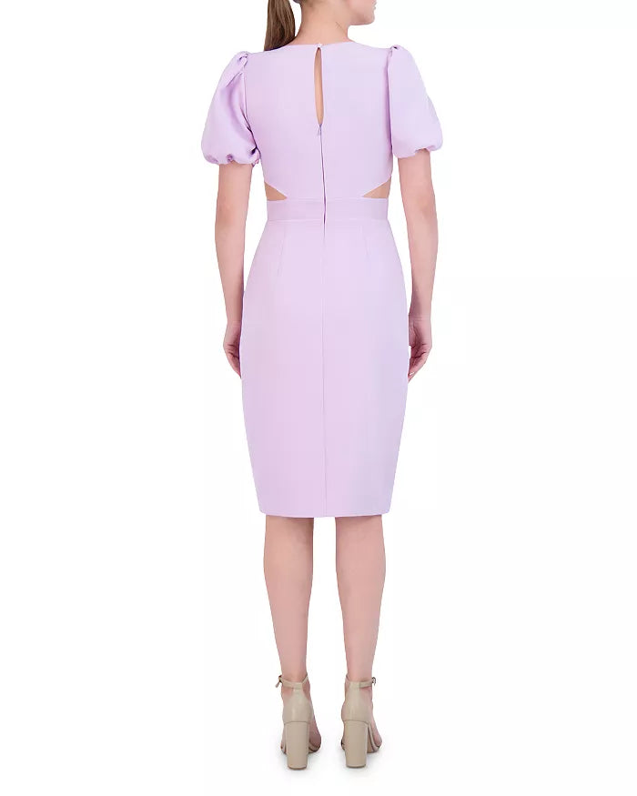 Laundry by Shelli Segal Puff Sleeve Cutout Sheath Dress