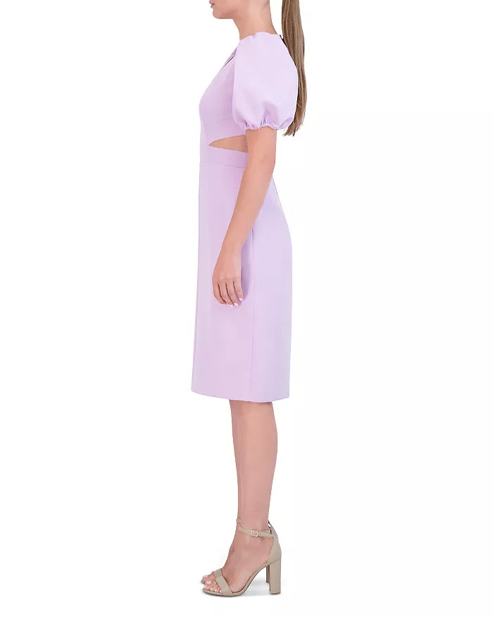 Laundry by Shelli Segal Puff Sleeve Cutout Sheath Dress