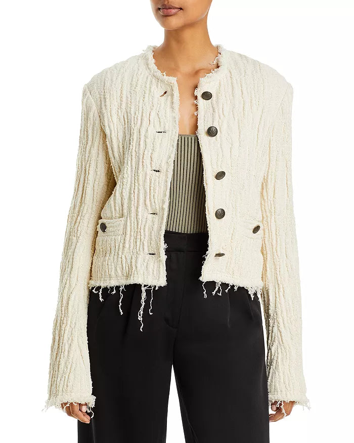 rag & bone Annalise Frayed Textured Jacket