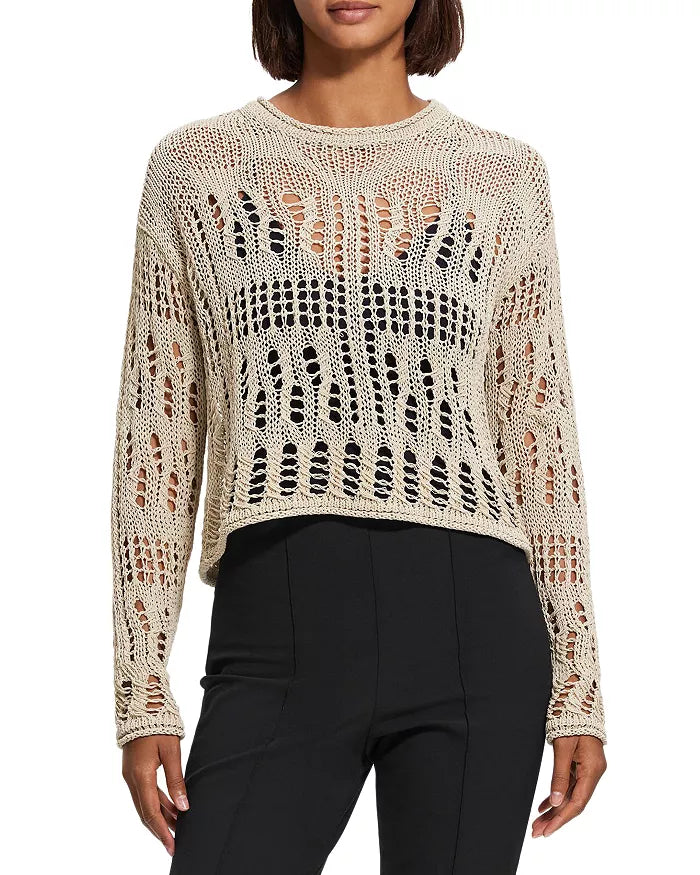 Theory Long Sleeve Open Knit Sweater