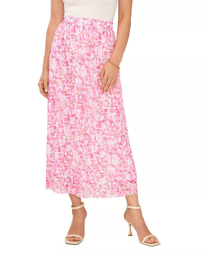 Vince Camuto Pleated Mesh Maxi Skirt