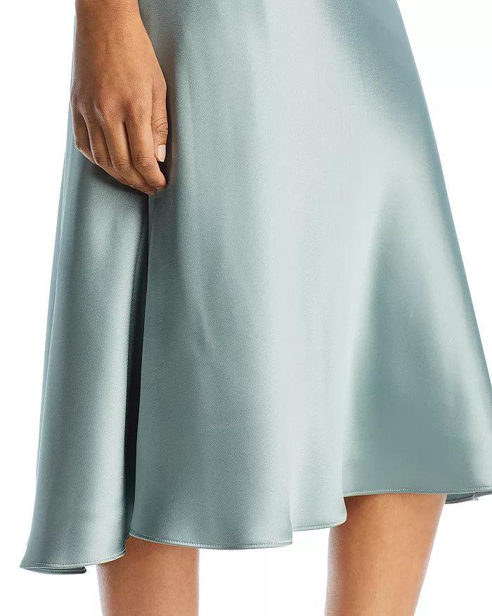 Amsale Draped One Shoulder Midi Dress