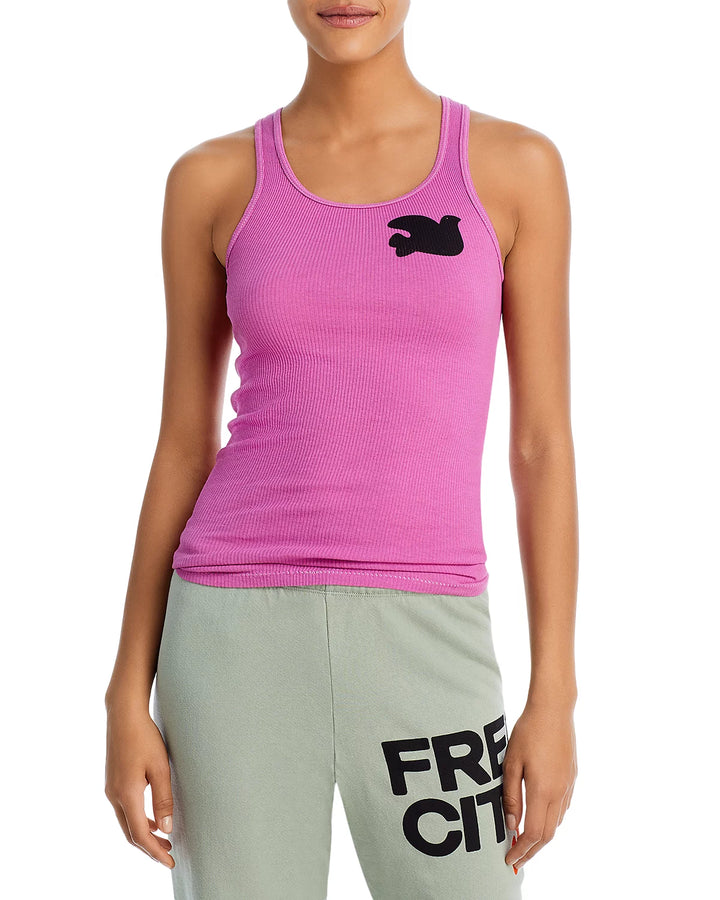 FREECITY Cotton Ribbed Logo Tank