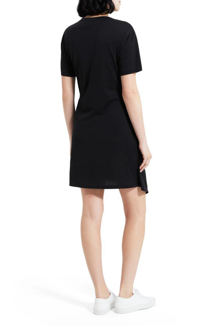 Theory Pima Cotton Draped Tee Dress