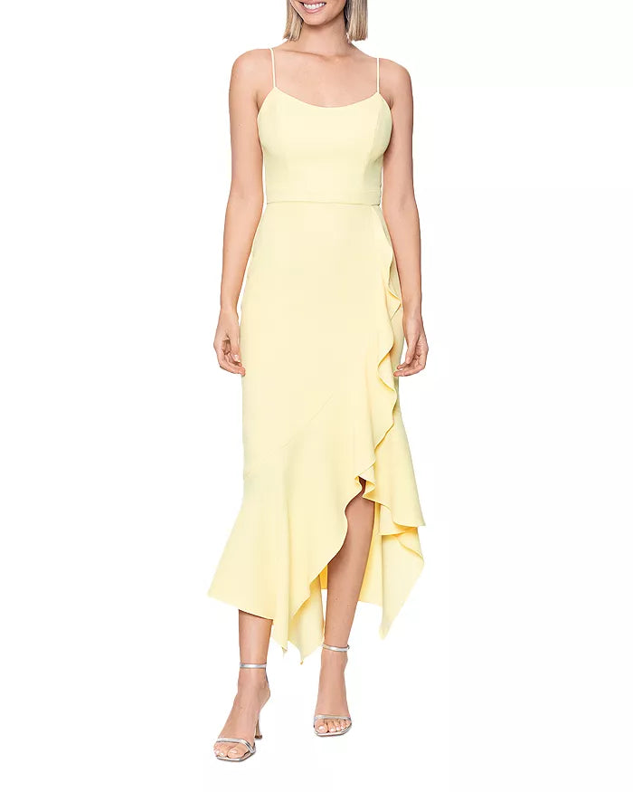 AQUA Ruffled Midi Dress