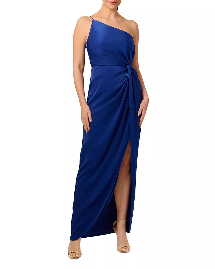 Liv Foster Charmeuse One Shoulder Column Dress